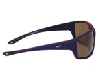 Fish Men's Shortfin Polarised Sunglasses - Navy/Fuchsia/Satin Light Brown