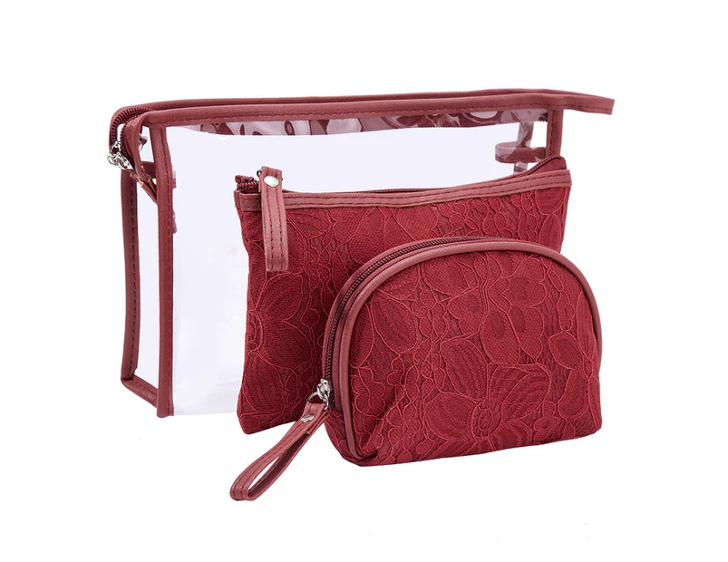 CoolBELL Lace cosmetic bag-Red