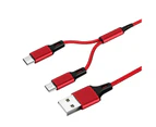 1.2m Multi Charge Cable USB - Red