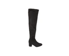 Occupy Obsessed Block Heel Thigh High Boots Women's - BlackMicrosuede
