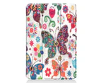 For iPad mini 5 2019 Case,Karst Texture Folio PU Leather Smart Cover,Butterfly