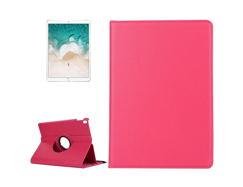 For iPad Air 3 (2019) Case,Lychee Texture Stand PU Leather Folio Cover,Magenta