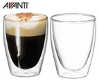 Set of 2 Avanti 250mL Caffe Twin Wall Glass