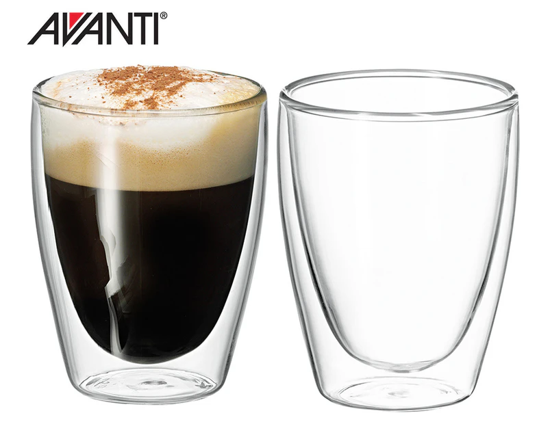 Set of 2 Avanti 250mL Caffe Twin Wall Glass