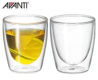 Set of 2 Avanti 150mL Caffe Twin Wall Glass