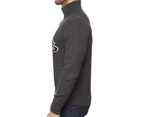 Ralph Lauren Men's Cotton Half Zip Sweater - Dark Charcoal Heather