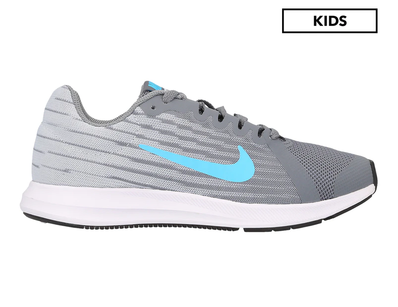 Nike Grade-School Boys' Downshifter 8 Shoe - Cool Grey/Blue Fury