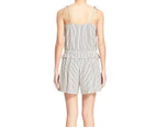 See by Chloe Ivory Womens US Size US 12 FR 44 Striped Ruffle Romper