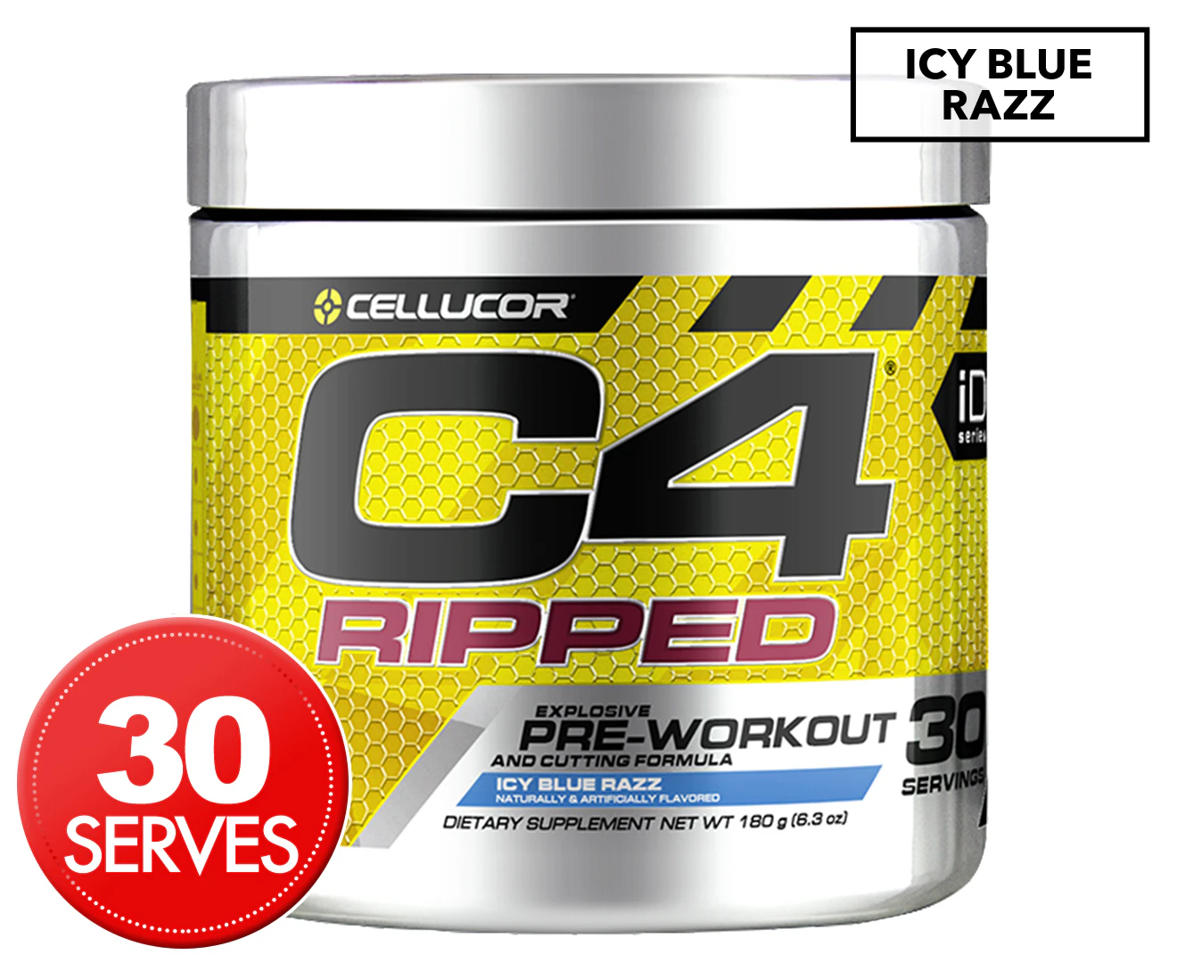 Cellucor C4 ID Series Ripped 30 Serves - Icy Blue Razz