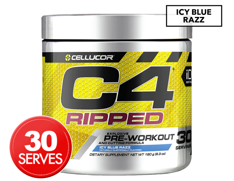 Cellucor C4 Ripped Pre-Workout Icy Blue Raspberry 180g