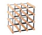 Artiss 12 Bottle Timber Wine Rack