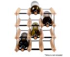 Artiss 12 Bottle Timber Wine Rack