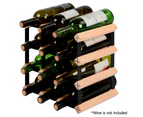 Artiss 12 Bottle Timber Wine Rack