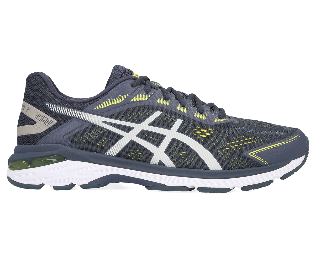 ASICS Men's GT-2000 7 Wide Fit (2E) Running Shoes - Tarmac/Lemon Spark ...