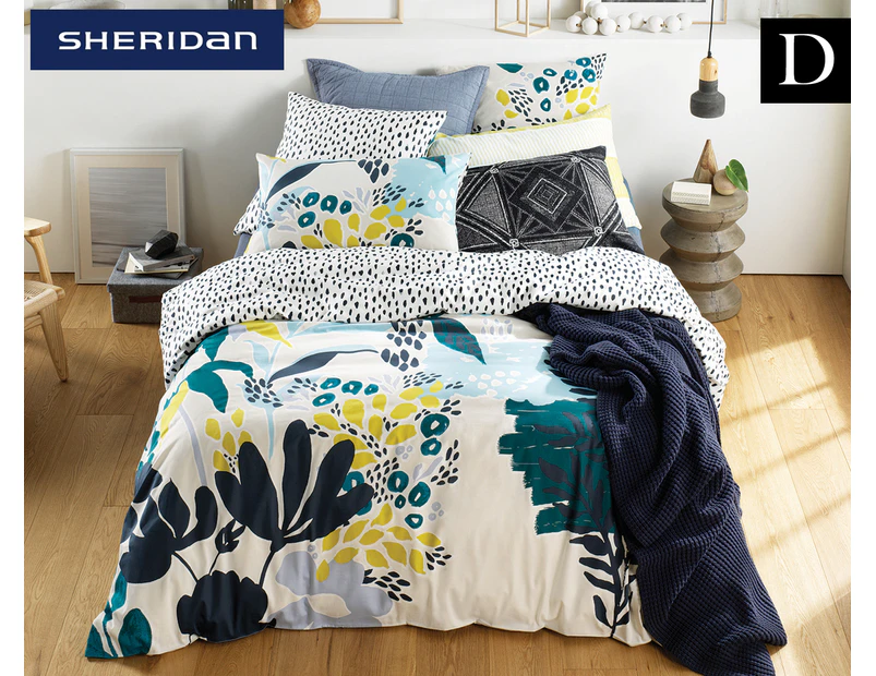 Sheridan Arbor Double Bed Quilt Cover Set - Baltic