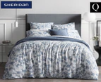 Sheridan Collaby Queen Bed Quilt Cover Set - Blue Haze