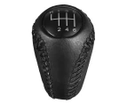 Black Leather Gear Stick Shift Knob 6 Speed for Mazda 3 BK BL/ 5 CR CW/ 6 II GH - Black