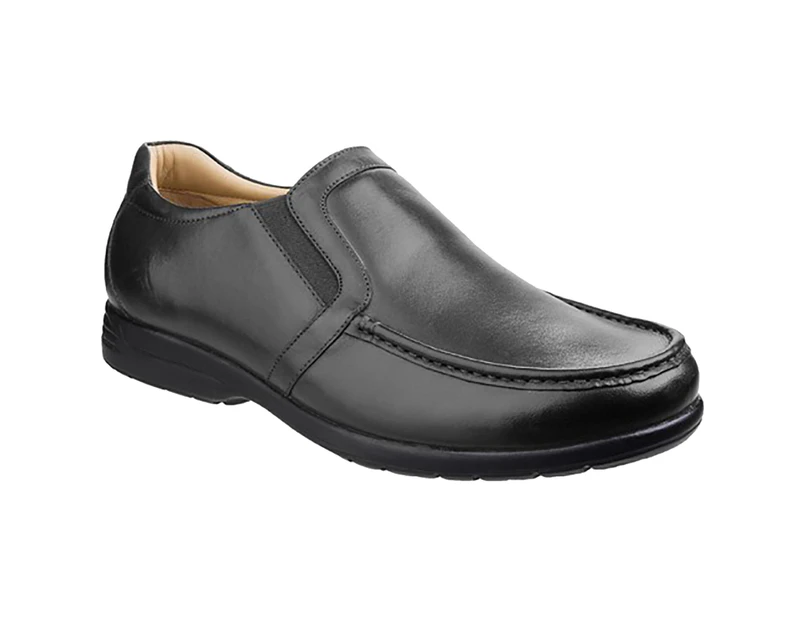 Fleet & Foster Mens Gordon Dual Fit Leather Moccasin (Black) - FS5106