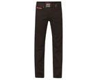 D555 London Mens Mario Bedford Cord Trousers With Belt (Black) - DC112
