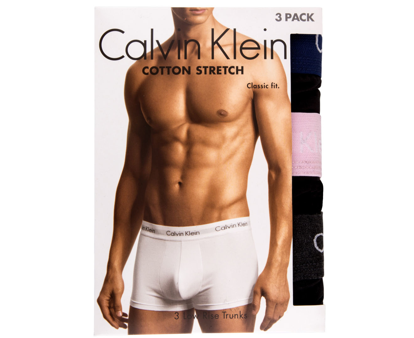 Tommy Hilfiger Men's Cotton Stretch Low Rise Trunks 3-Pack - Black