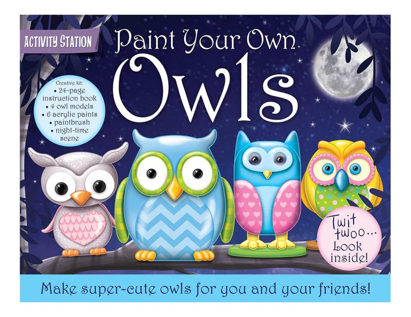 Activity Station Paint Your Own Owls Nightime Activity Set