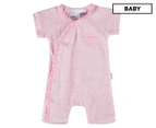 Bonds Baby Poodlette Romper Cozysuit - Blossom Pink Marle