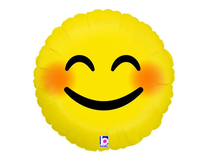 Smiley Blush Emoji Face 45cm Foil Balloon