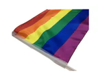 12x RAINBOW CAR FLAG w Window Clip Flags Mardi Gras Day 30cmx45cm Gay Pride BULK