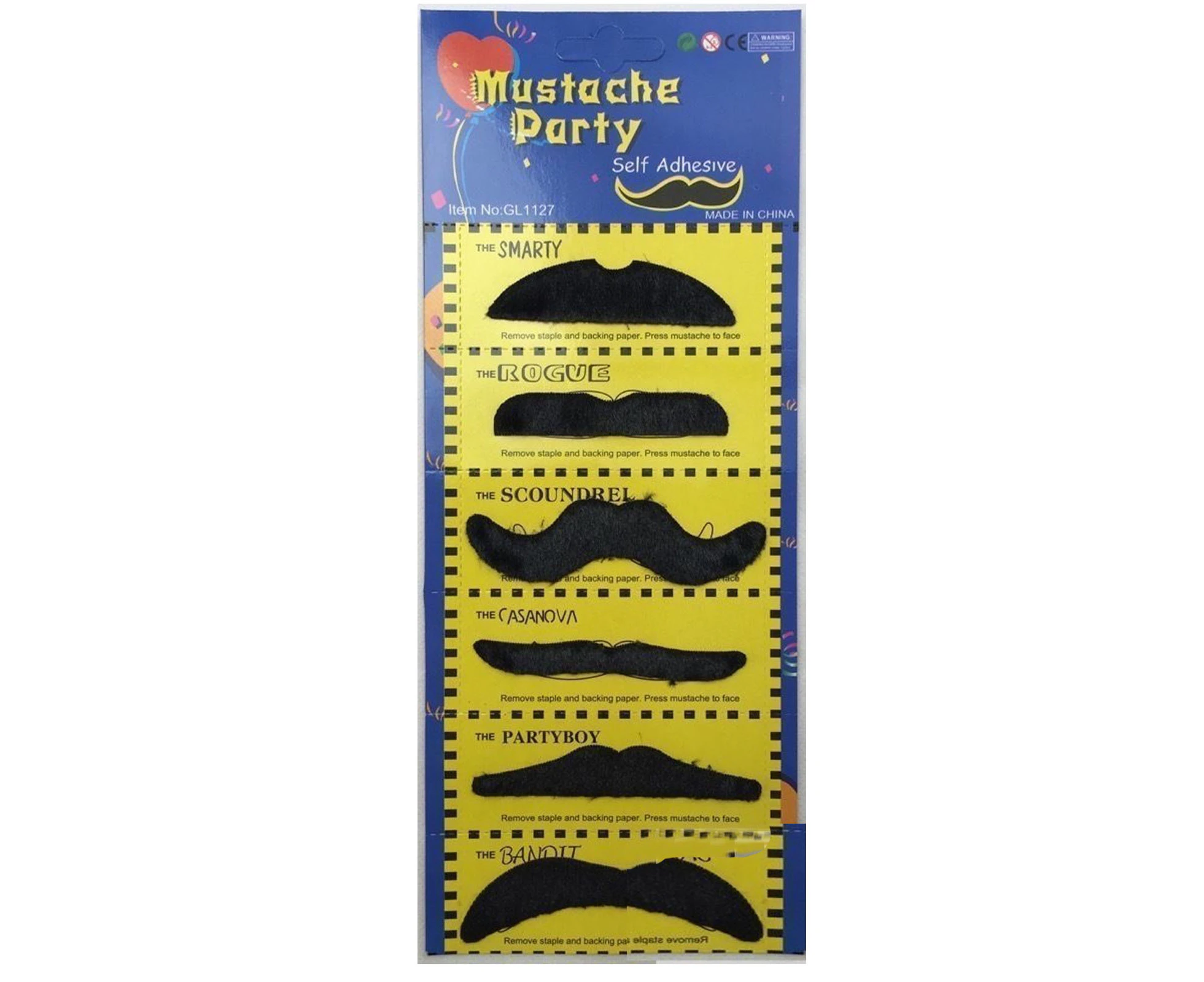 Party Moustache 70s Fancy Dress Props Costume