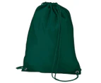 Quadra Gymsac Shoulder Carry Bag - 7 Litres (Pack of 2) (Bottle Green) - BC4330