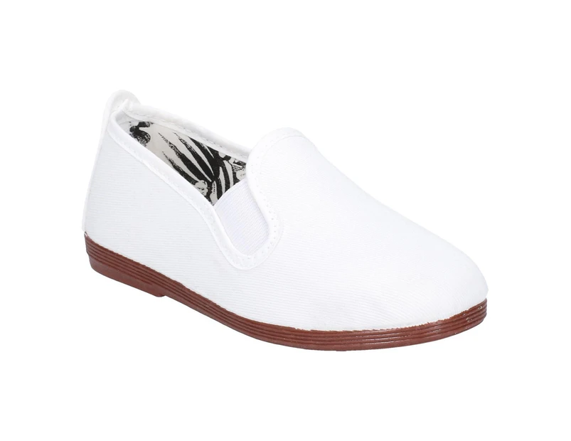 Flossy Childrens/Kids Junior Arnedo Slip On Shoe (White) - FS6214