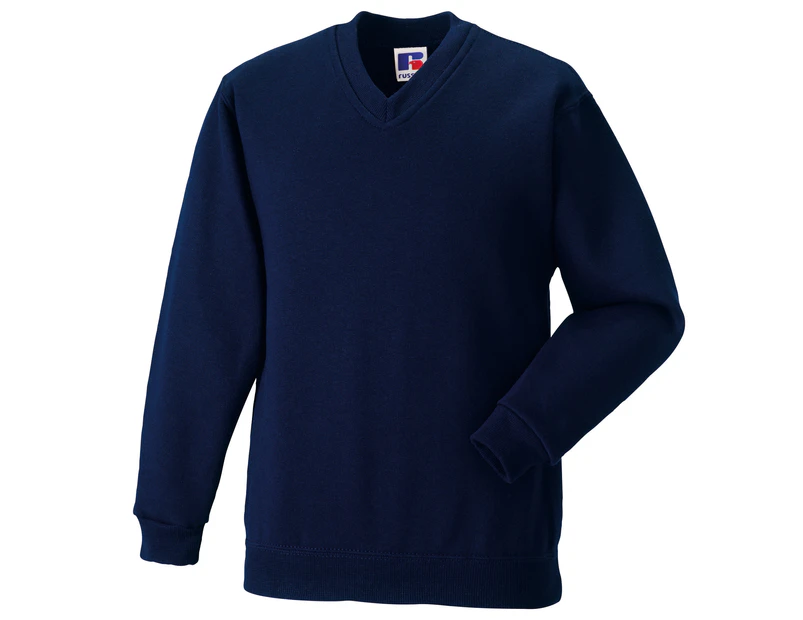Jerzees Schoolgear Childrens V-Neck Sweatshirt (Pack of 2) (French Navy) - BC4371