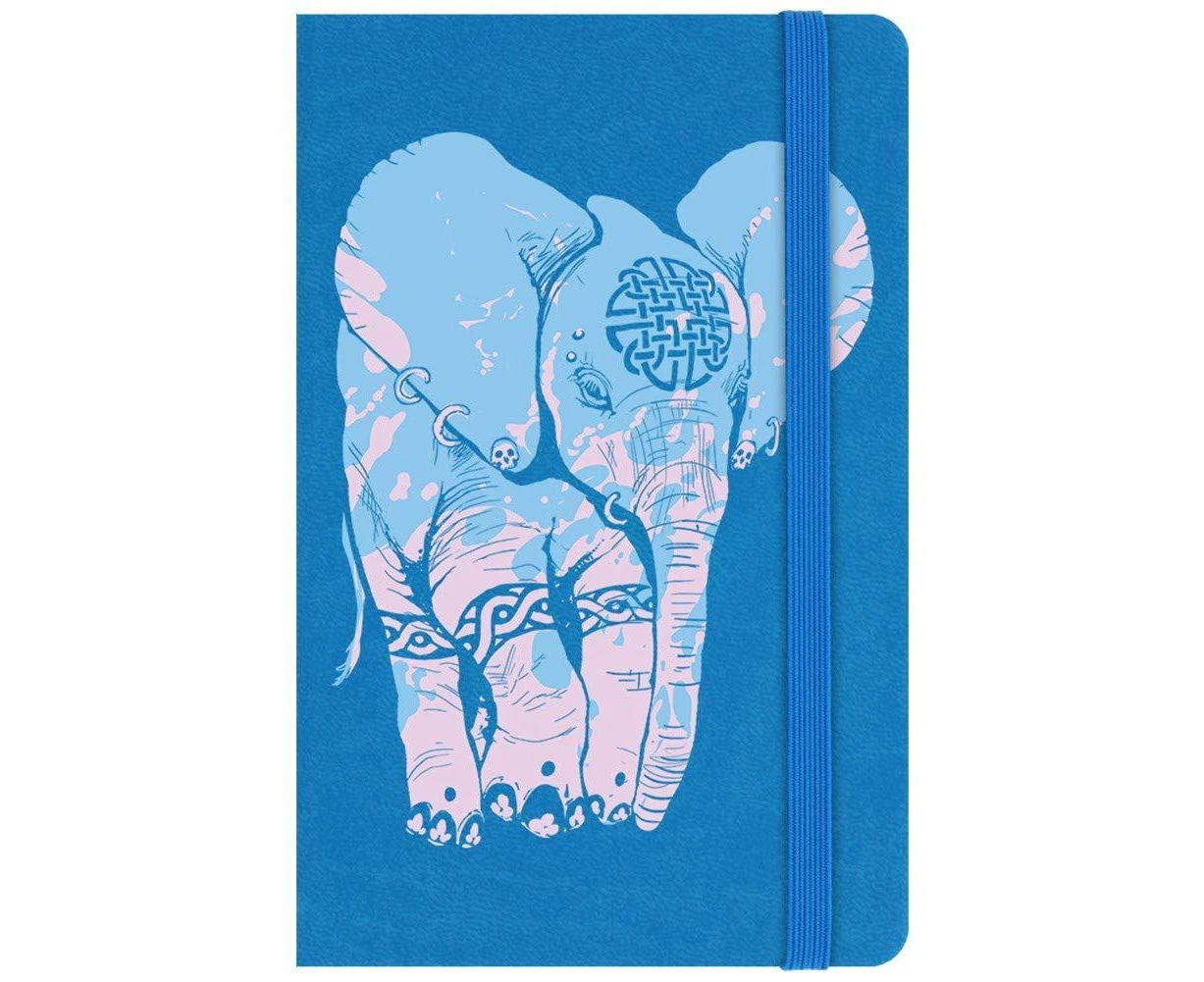 Unorthodox Collective Elephant A6 Hard Cover Notebook (Blue) - GR116