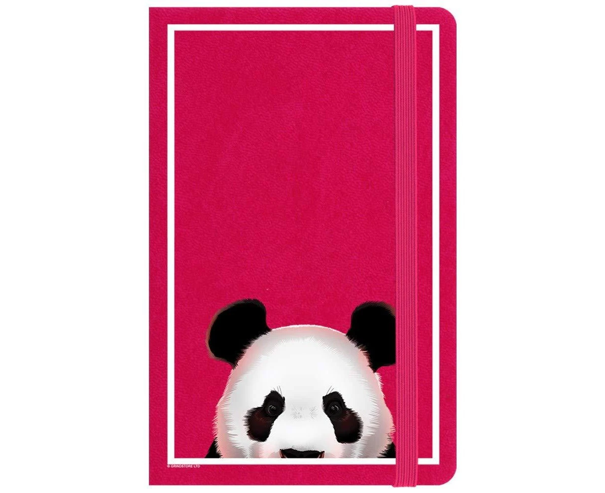 Inquisitive Creatures Peeking Panda Notebook (Pink) - GR918