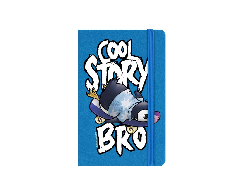 Psycho Penguin Cool Story Bro A6 Hard Cover Notebook (Blue) - GR953