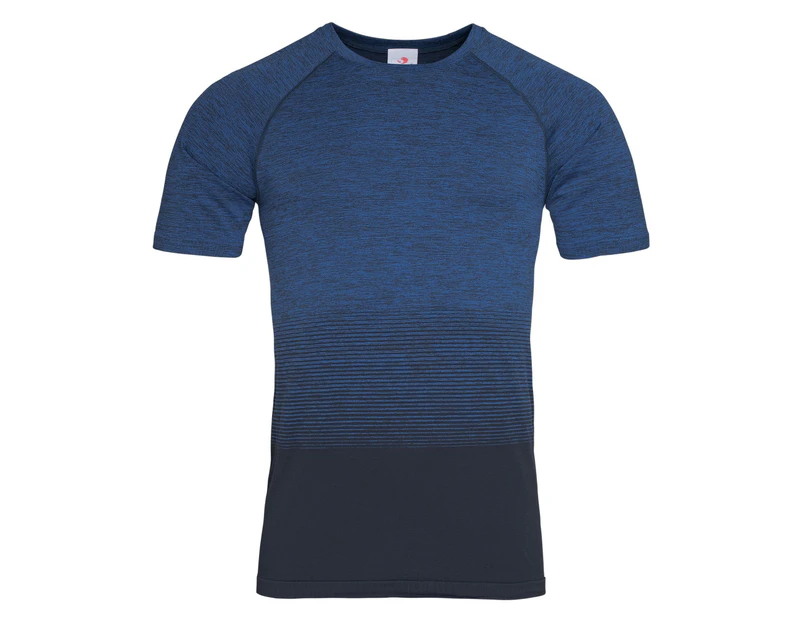 Stedman Mens Active Seamless Raglan Flow T-Shirt (Blue Transition) - AB461