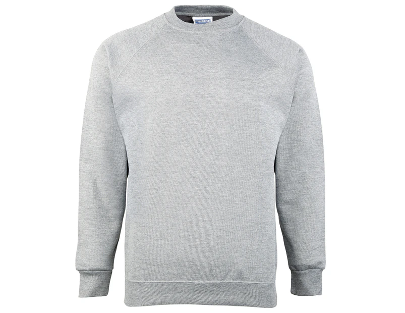 Maddins Kids Unisex Coloursure Crew Neck Sweatshirt / Schoolwear (Pack of 2) (Oxford Grey) - RW6862