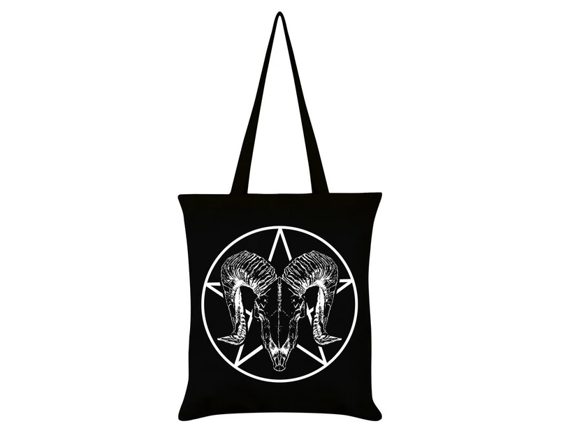 Grindstore Ram Skull Pentagram Tote Bag (Black) - GR1075
