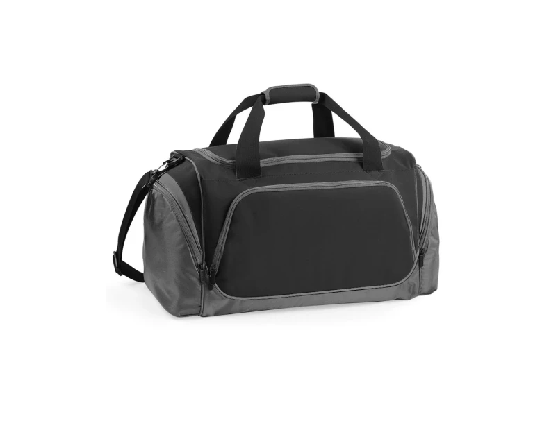Quadra Pro Team Holdall / Duffle Bag (55 Litres) (Pack of 2) (Black/ Grey) - BC4453