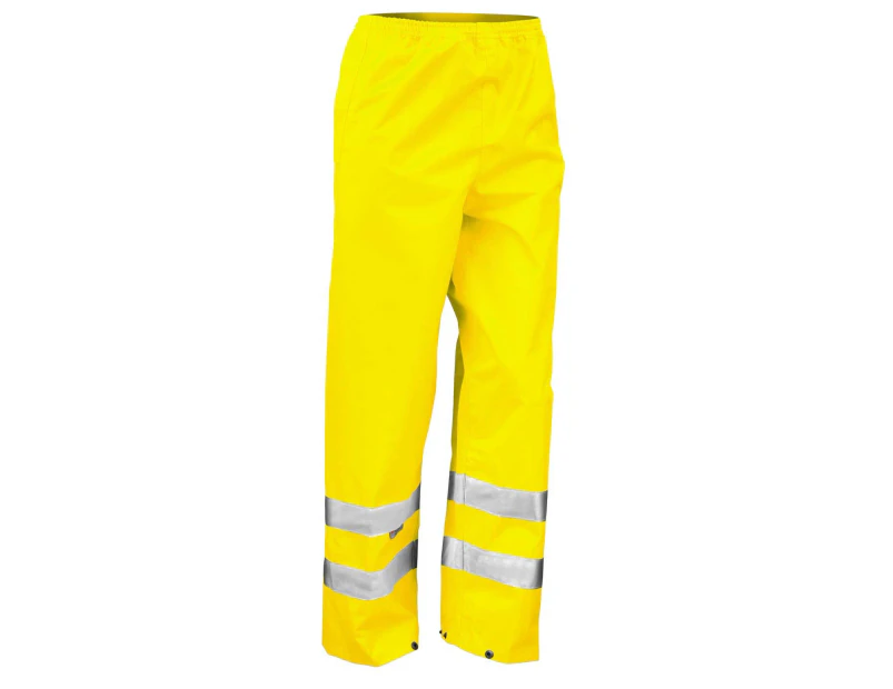 Result Mens Hi-Vis Trousers / Pants (Pack of 2) (Hi-Vis Yellow) - BC4406