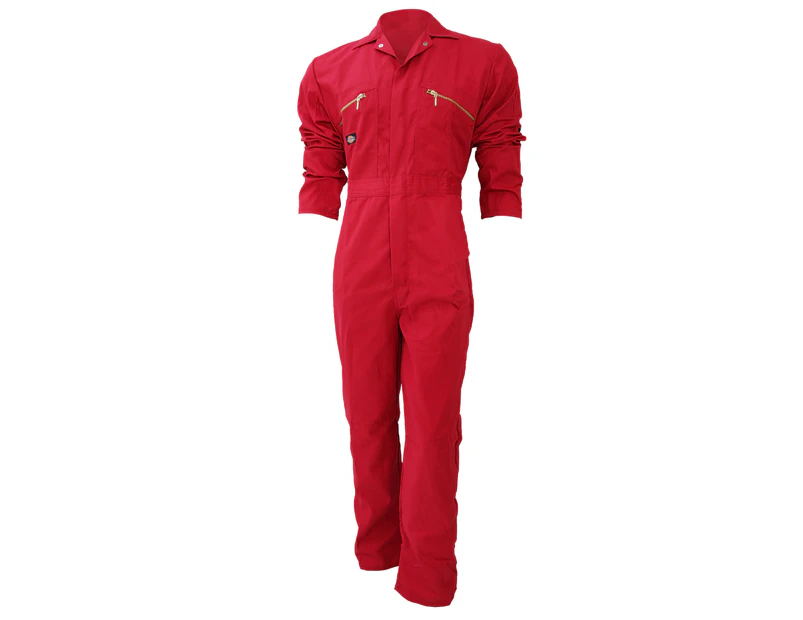 Dickies Redhawk Zip Front Coverall Regular / Mens Workwear (Pack Of 2) (Red) - BC4490