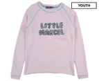 Little Marcel Girls' Logo Fleece Sweatshirt - Light Pink
