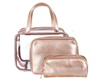 NiceEbag 3 in 1 Makeup Bag Set-Rose gold