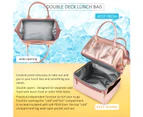 LOKASS Large Capacity Lunch Bag-Rose Gold