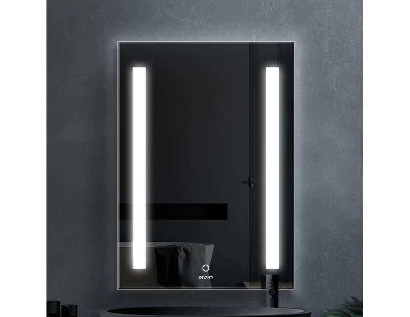 Devanti LED Bathroom Mirror With Light Wall Mirror Touch Switch Vanity 70cm