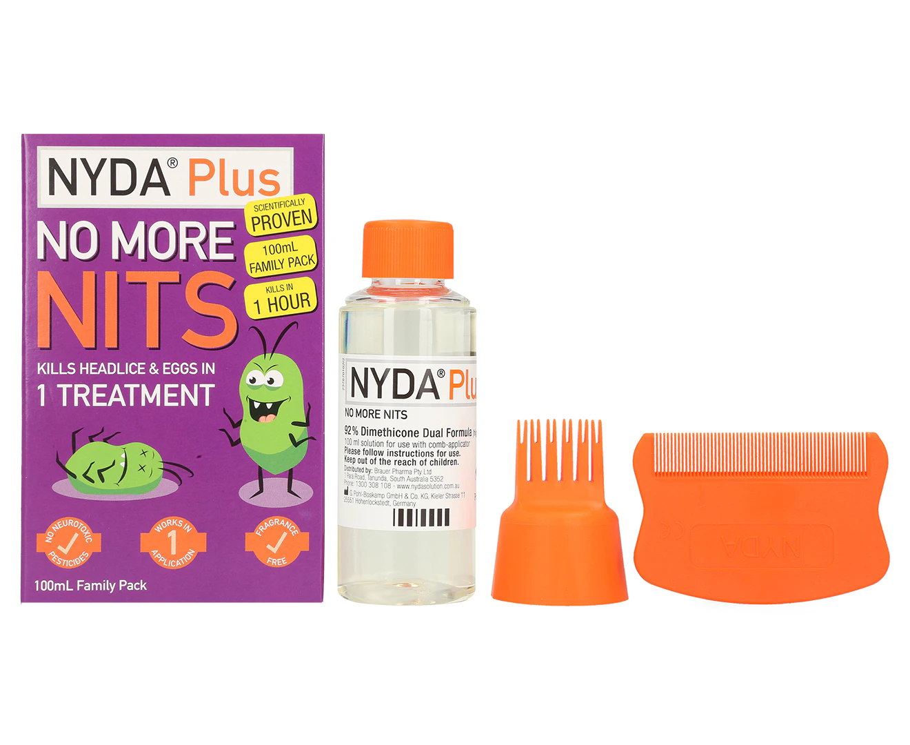 NYDA Plus No More Nits Family Pack Treatment 100mL