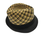 3 Tone Crossweave Paper Straw Trilby Fedora Hat