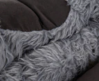 Trendy Pets 50cm Plush Paw Print Pet Bed - Grey
