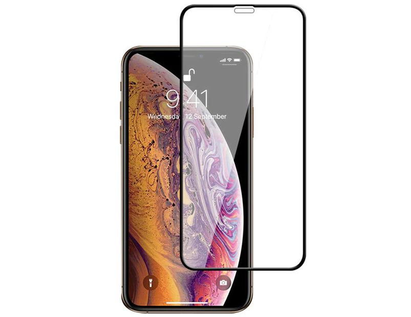 iPhone XS Max Screen Protector - 9H Tempered Glass 2.5D Curved Edge-to-Edge Ultr-Thin Oleophobic Coated Mocolo™ - Best for Protectio, Clarity - Black