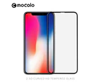 iPhone XS Max Screen Protector - 9H Tempered Glass 2.5D Curved Edge-to-Edge Ultr-Thin Oleophobic Coated Mocolo™ - Best for Protectio, Clarity - Black